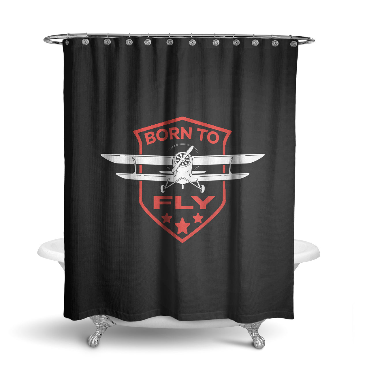 Super Born To Fly Designed Shower Curtains