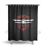 Thumbnail for Super Born To Fly Designed Shower Curtains
