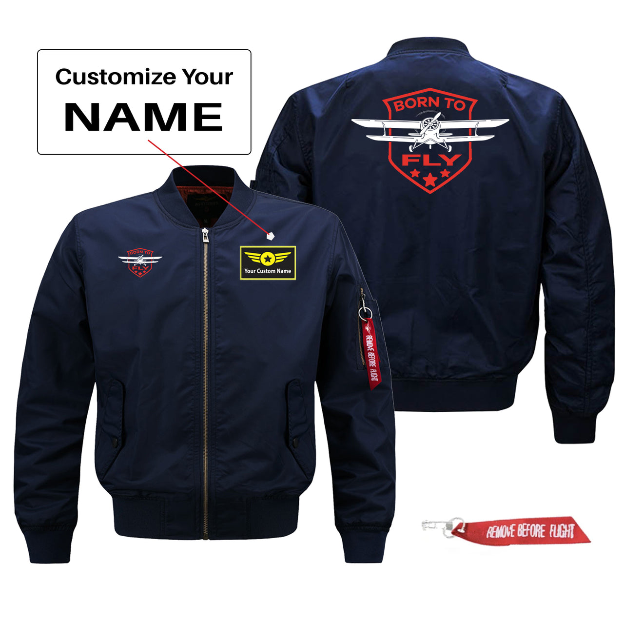 Super Born To Fly Designed Pilot Jackets (Customizable)