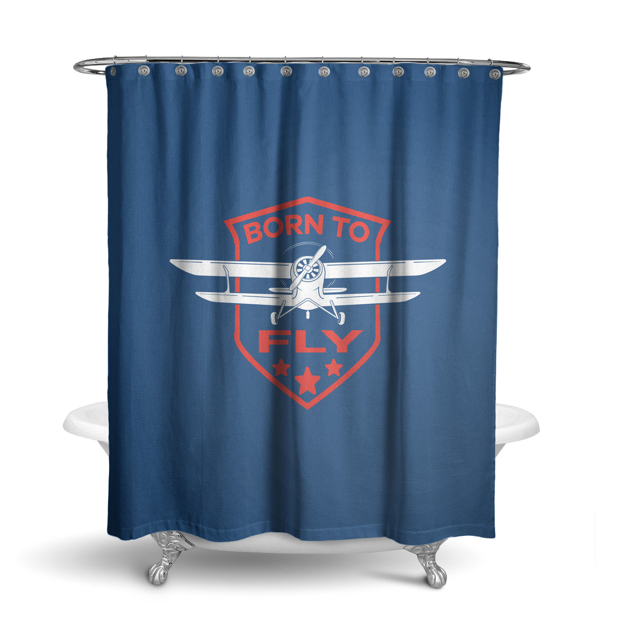 Super Born To Fly Designed Shower Curtains