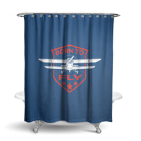 Thumbnail for Super Born To Fly Designed Shower Curtains