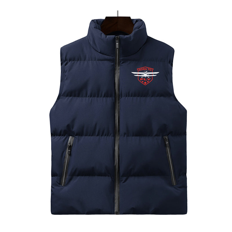 Super Born To Fly Designed Puffy Vests