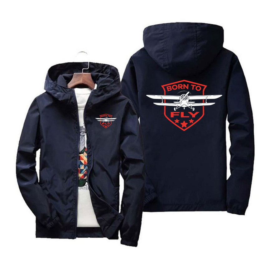 Super Born To Fly Designed Windbreaker Jackets