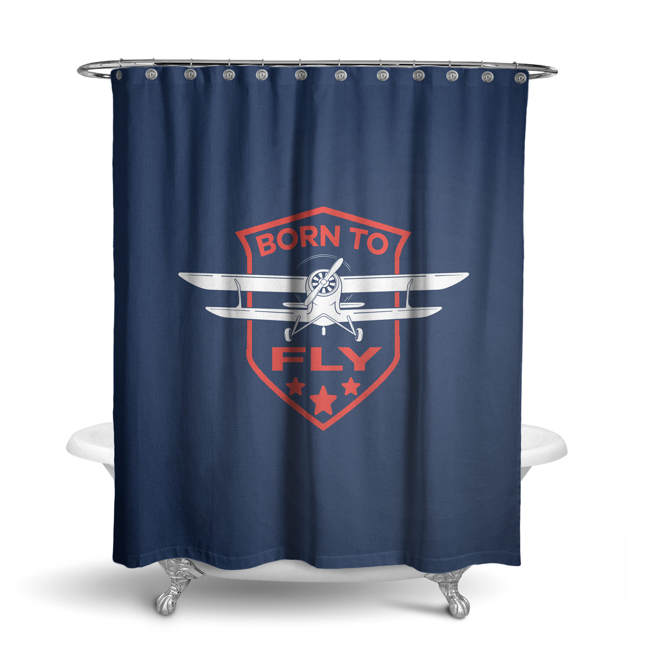Super Born To Fly Designed Shower Curtains