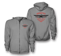 Thumbnail for Super Born To Fly Designed Zipped Hoodies