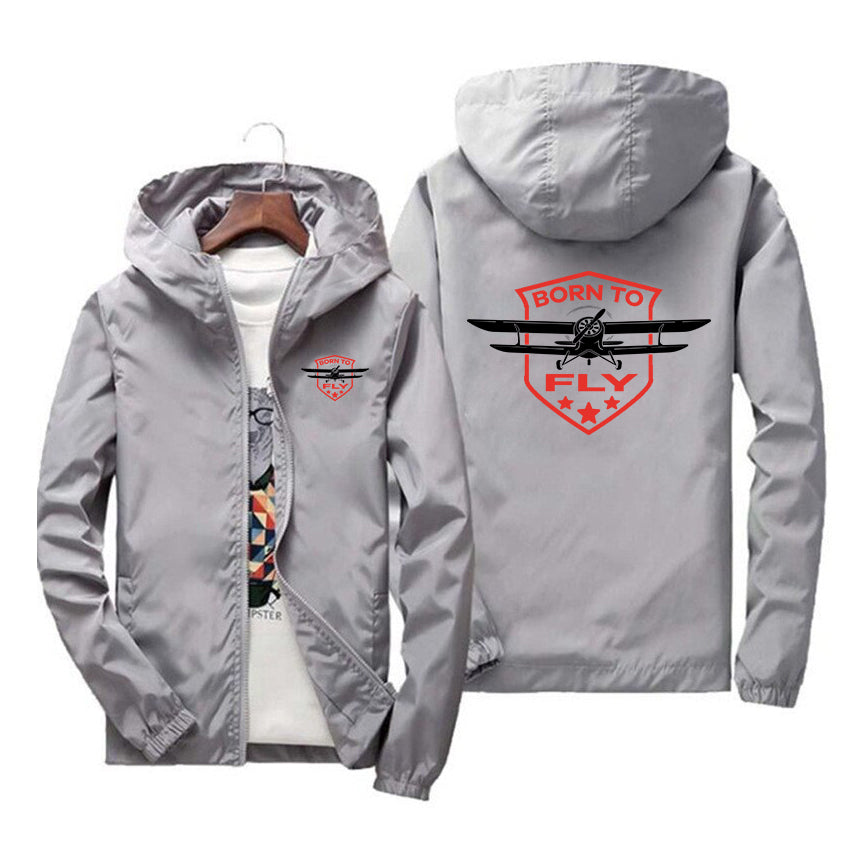 Super Born To Fly Designed Windbreaker Jackets
