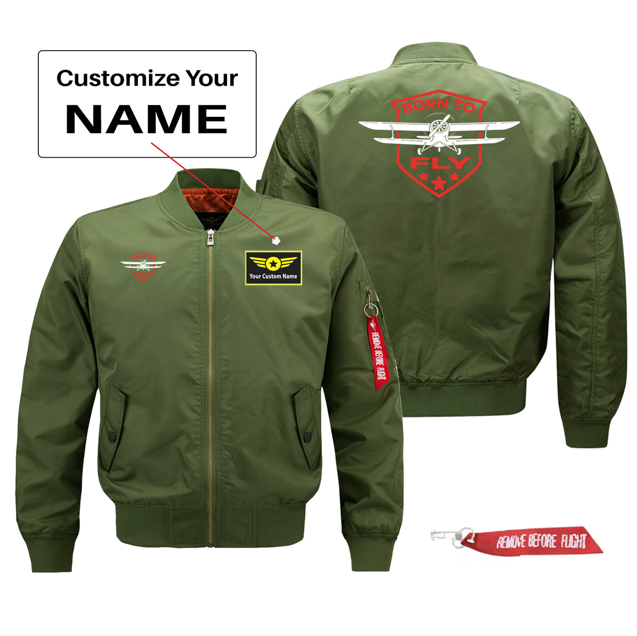 Super Born To Fly Designed Pilot Jackets (Customizable)
