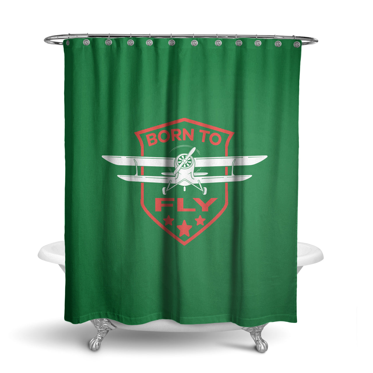Super Born To Fly Designed Shower Curtains