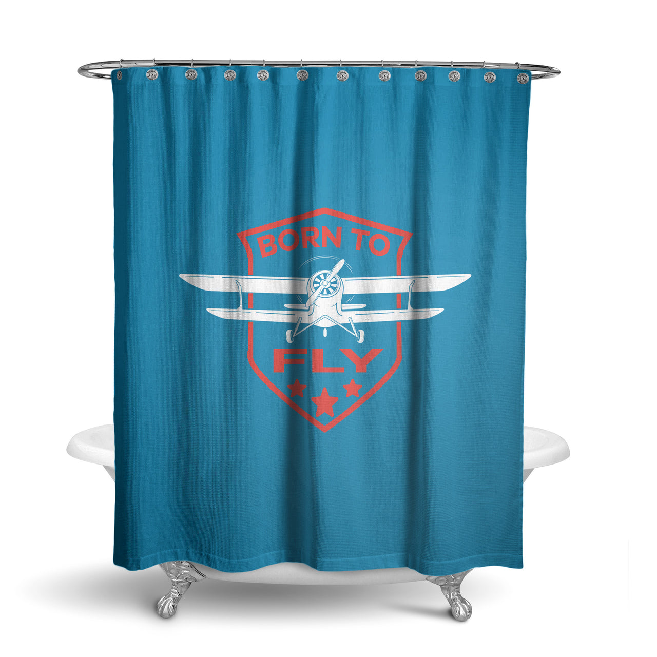 Super Born To Fly Designed Shower Curtains