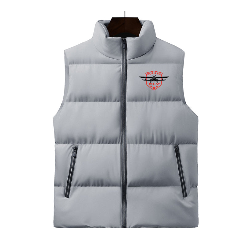 Super Born To Fly Designed Puffy Vests