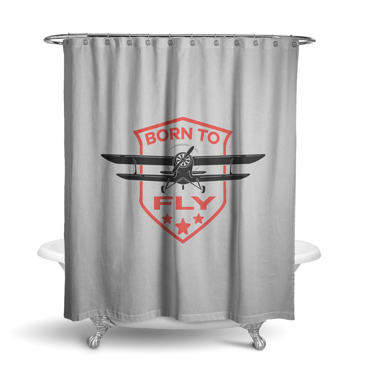 Super Born To Fly Designed Shower Curtains