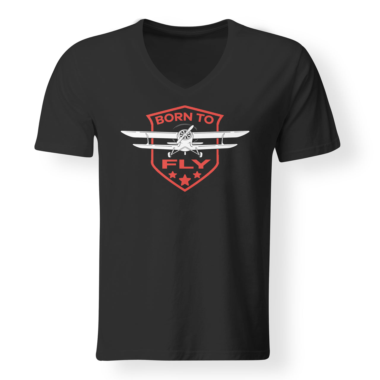 Super Born To Fly Designed V-Neck T-Shirts
