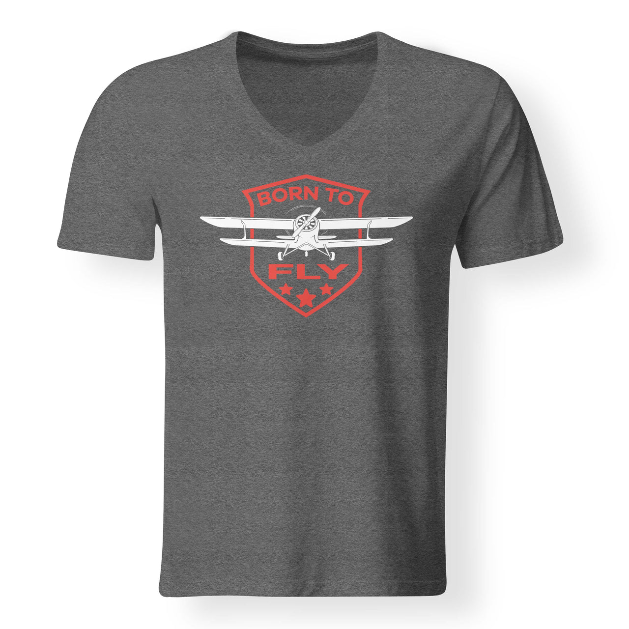 Super Born To Fly Designed V-Neck T-Shirts