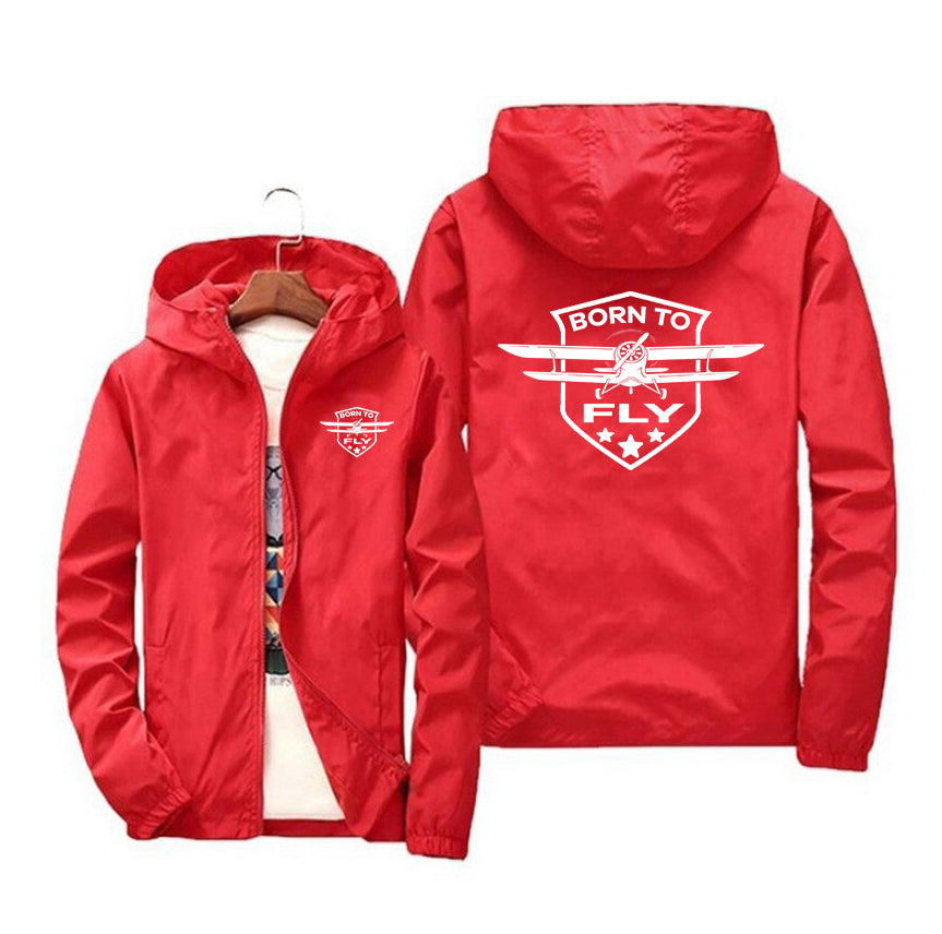 Super Born To Fly Designed Windbreaker Jackets