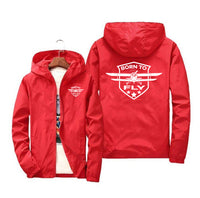 Thumbnail for Super Born To Fly Designed Windbreaker Jackets