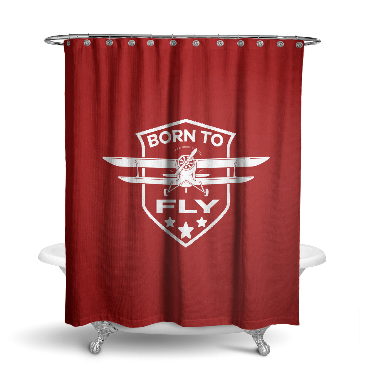 Super Born To Fly Designed Shower Curtains