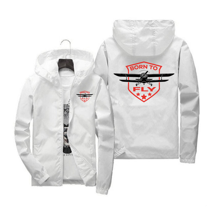 Super Born To Fly Designed Windbreaker Jackets