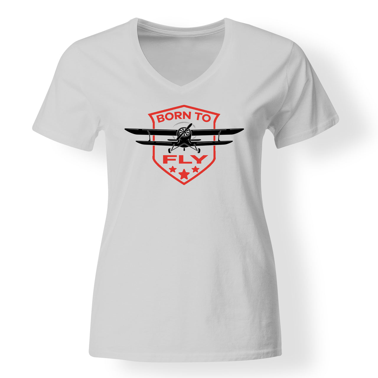 Super Born To Fly Designed V-Neck T-Shirts