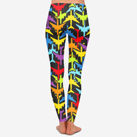 Thumbnail for Super Colourful Airplanes Designed Women Leggins