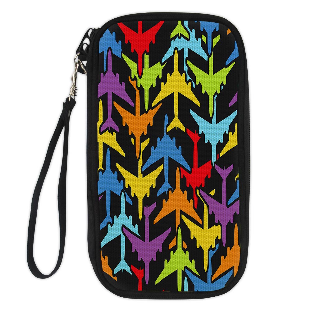 Super Colourful Airplanes Designed Travel Cases & Wallets