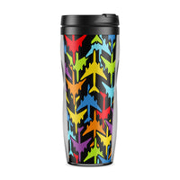 Thumbnail for Super Colourful Airplanes Designed Travel Mugs