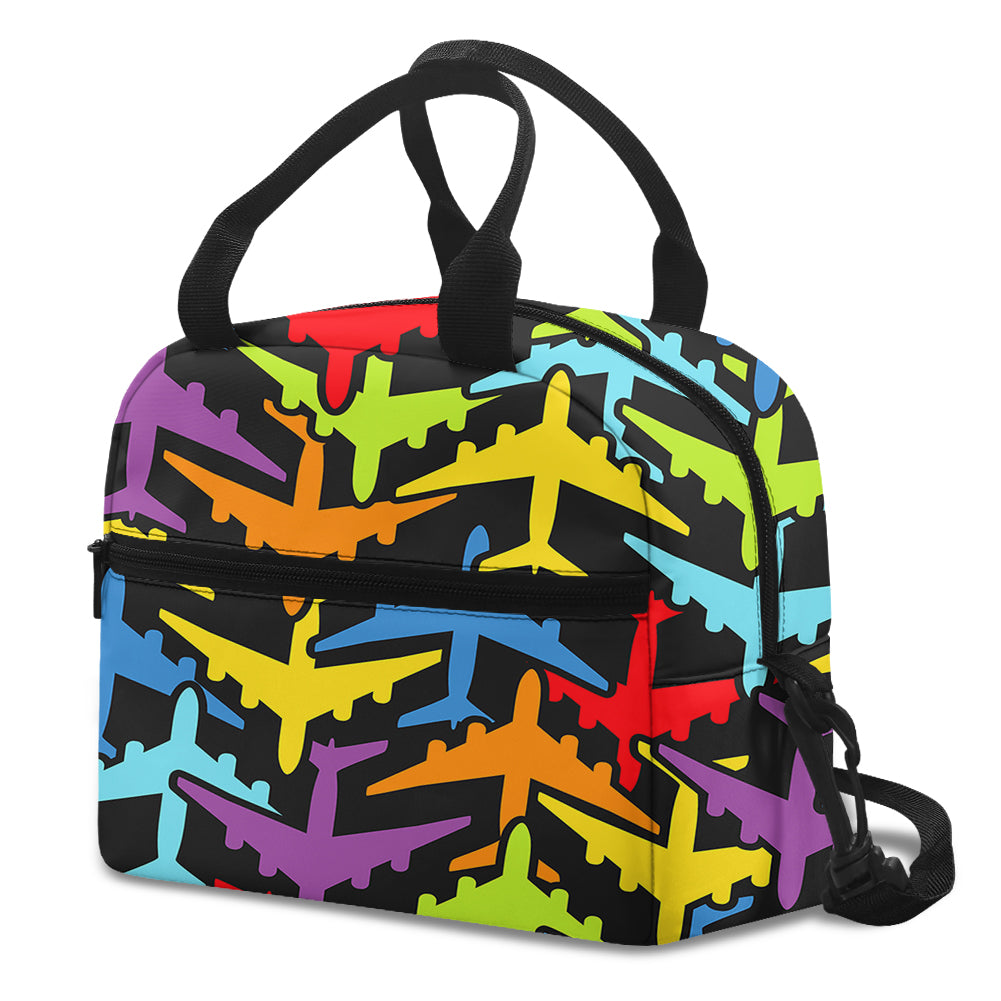Super Colourful Airplanes Designed Lunch Bags