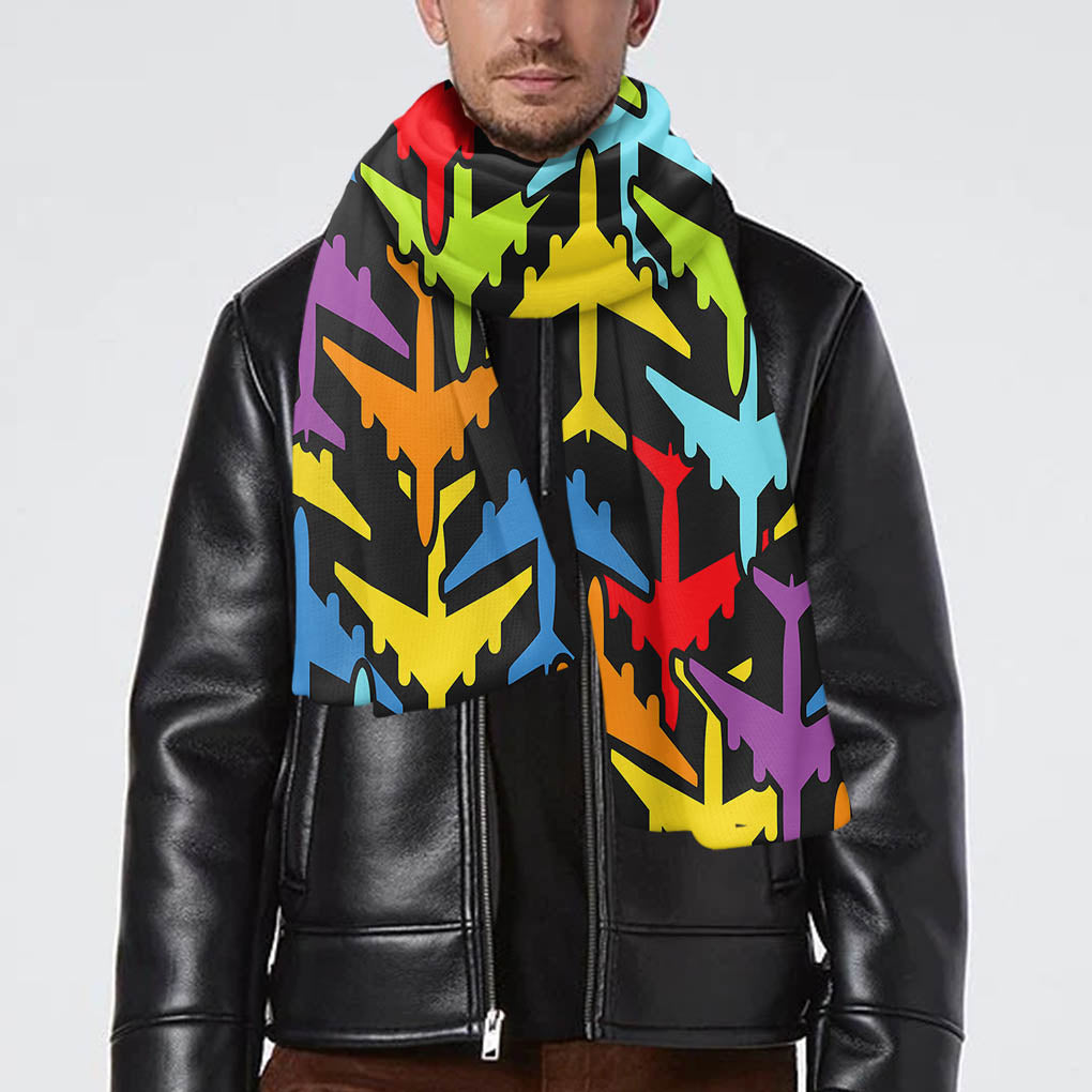 Super Colourful Airplanes Designed Scarfs