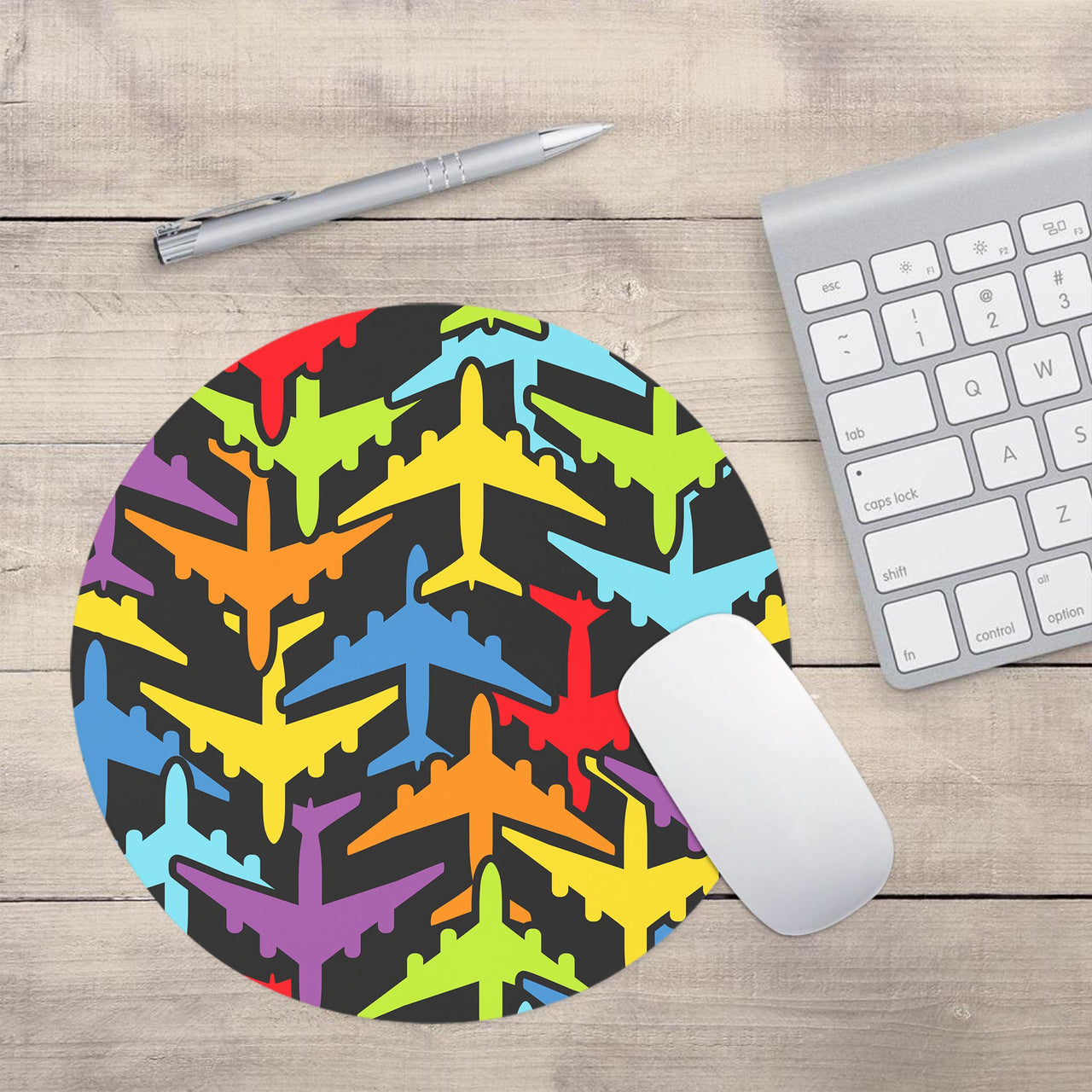 Super Colourful Airplanes Designed Mouse Pads