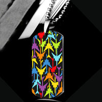 Thumbnail for Super Colourful Airplanes Designed Metal Necklaces