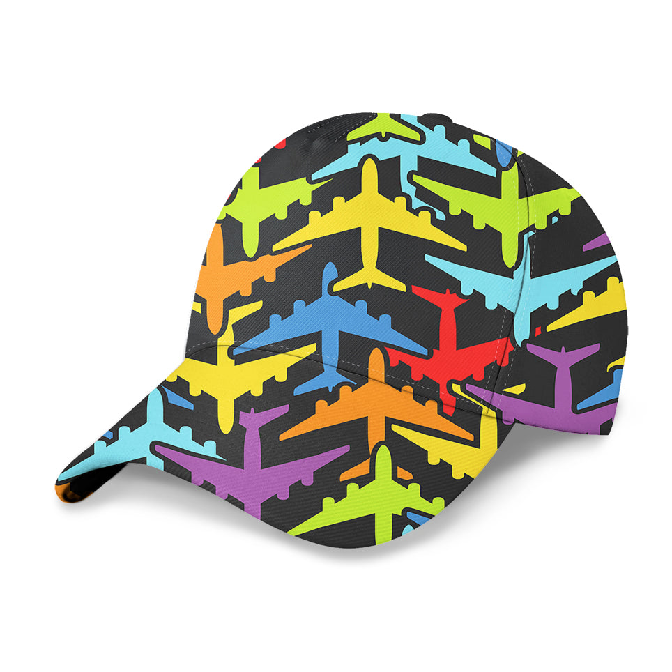 Super Colourful Airplanes Designed 3D Peaked Cap