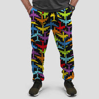 Thumbnail for Super Colourful Airplanes Designed Sweat Pants & Trousers
