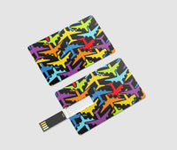 Thumbnail for Super Colourful Airplanes Designed USB Cards