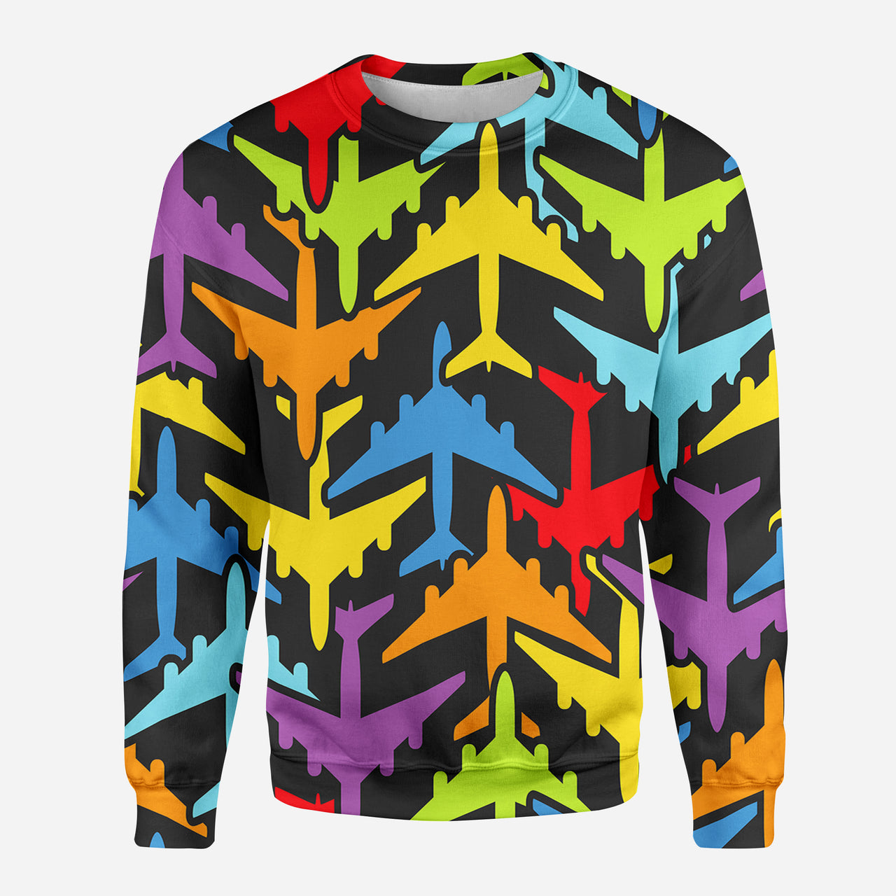 Super Colourful Airplanes Designed 3D Sweatshirts
