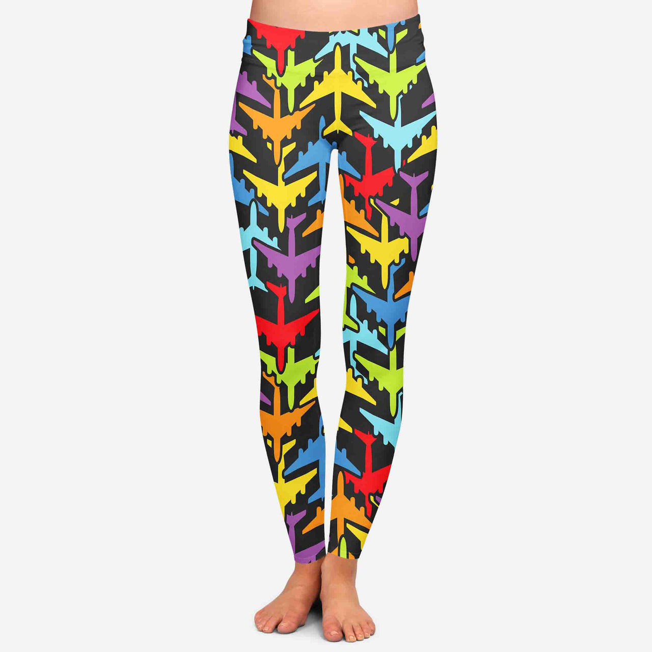 Super Colourful Airplanes Designed Women Leggins