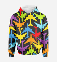Thumbnail for Super Colourful Airplanes Designed 3D Hoodies