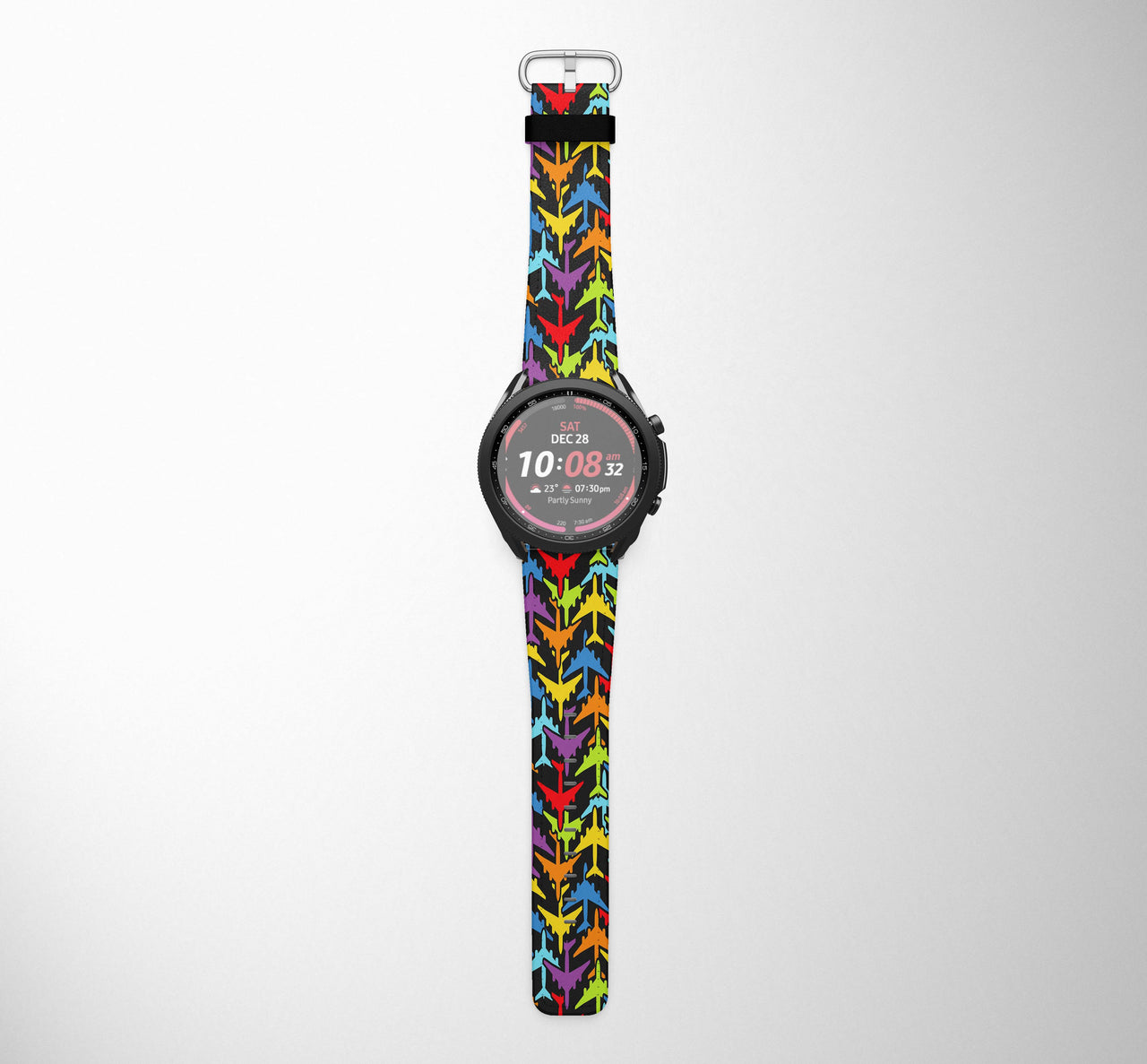 Super Colourful Airplanes Samsung & Huawei Watch Bands