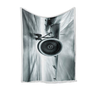 Thumbnail for Super Cool Airliner Jet Engine Designed Bed Blankets & Covers