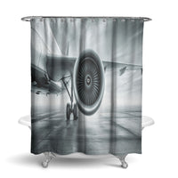 Thumbnail for Super Cool Airliner Jet Engine Designed Shower Curtains