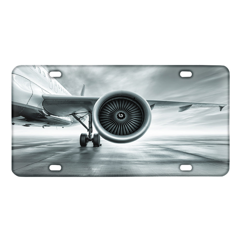 Super Cool Airliner Jet Engine Designed Metal (License) Plates