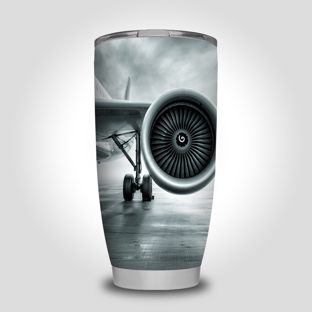 Super Cool Airliner Jet Engine Designed Tumbler Travel Mugs