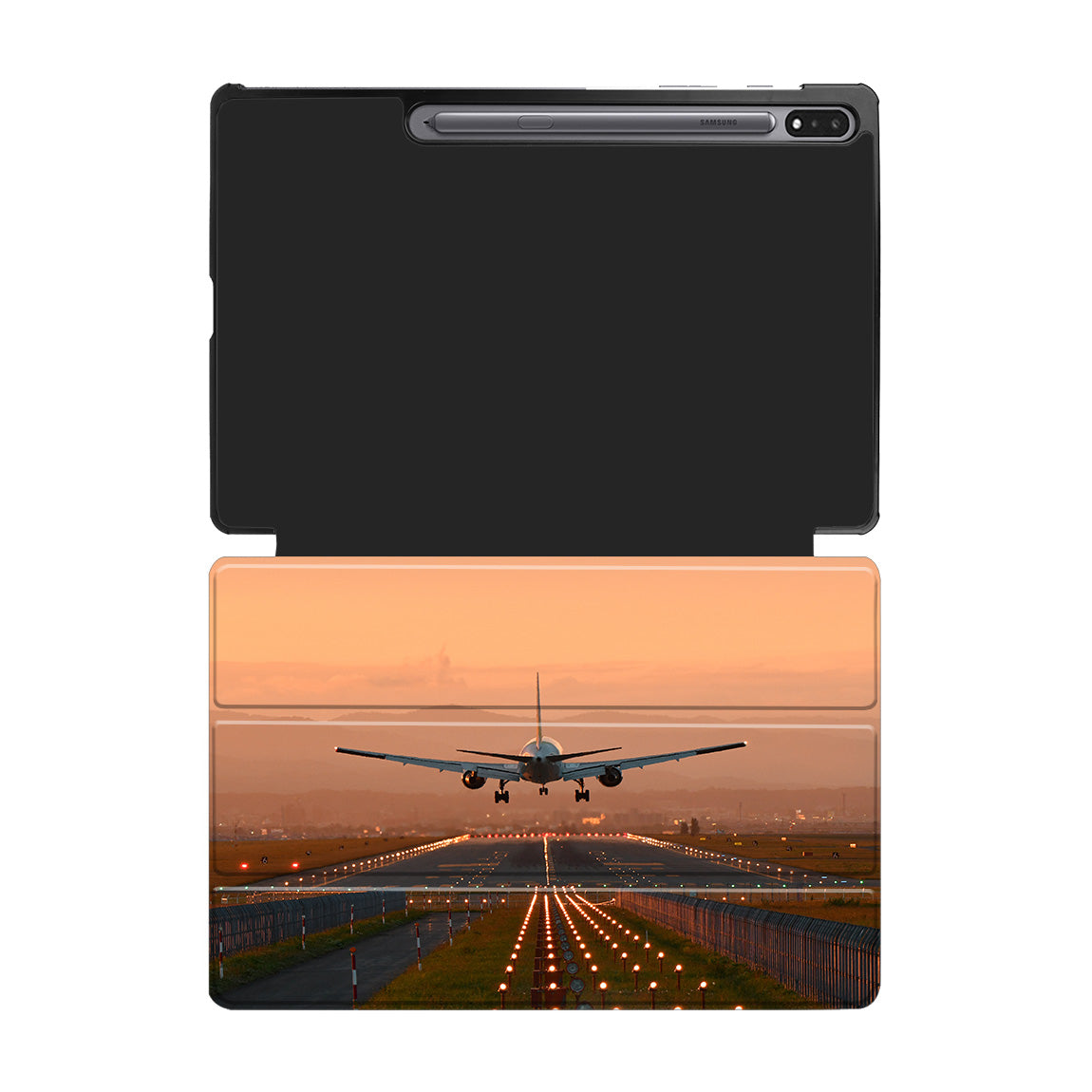 Super Cool Landing During Sunset Designed Samsung Tablet Cases