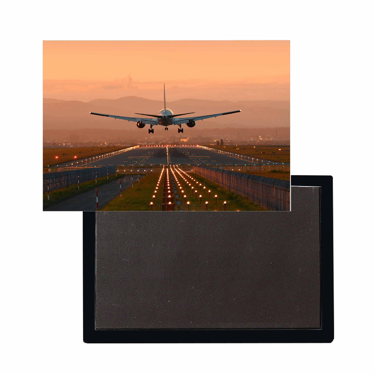 Super Cool Landing During Sunset Designed Magnets