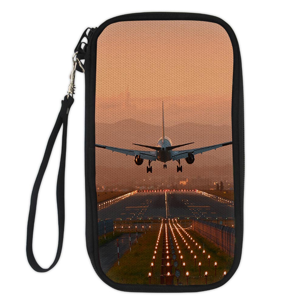 Super Cool Landing During Sunset Designed Travel Cases & Wallets