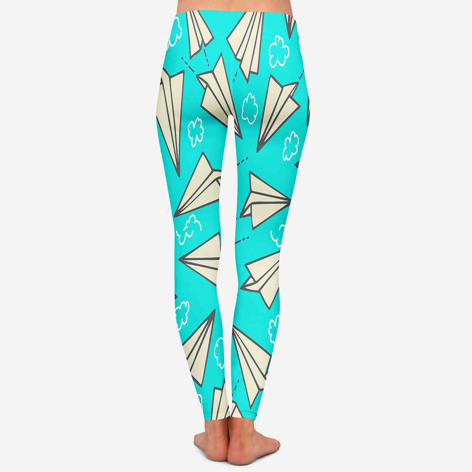Super Cool Paper Airplanes Designed Women Leggins Aviation Shop