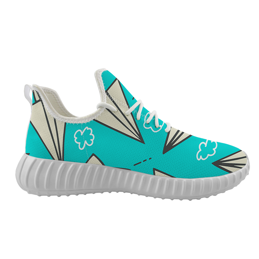 Super Cool Paper Airplanes Designed Sport Sneakers & Shoes (WOMEN)