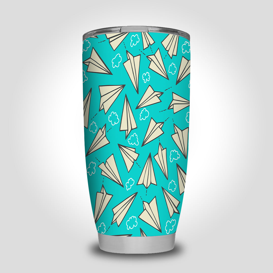 Super Cool Paper Airplanes Designed Tumbler Travel Mugs