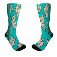 Thumbnail for Super Cool Paper Airplanes Designed Socks