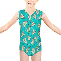 Thumbnail for Super Cool Paper Airplanes Designed Kids Swimsuit
