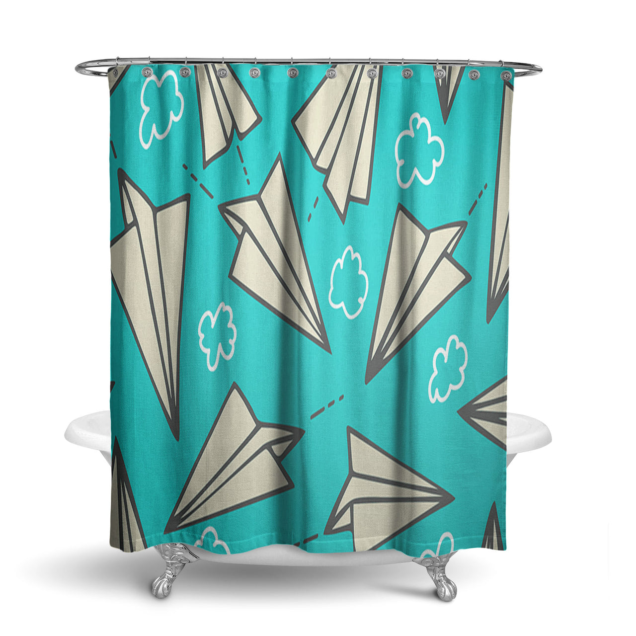 Super Cool Paper Airplanes Designed Shower Curtains