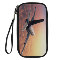 Thumbnail for Super Cruising Airbus A380 over Clouds Designed Travel Cases & Wallets